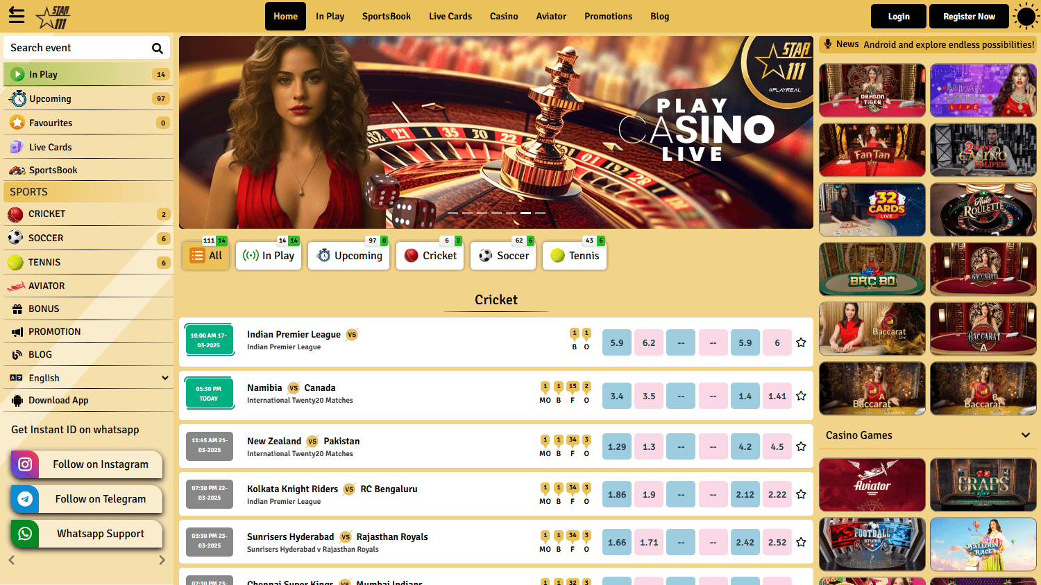 Star111 Casino Desktop screenshot